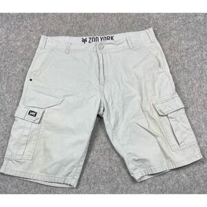 Zoo York Long Cargo Shorts Mens 38 Ripstop Outdoor Utility Skater 13"